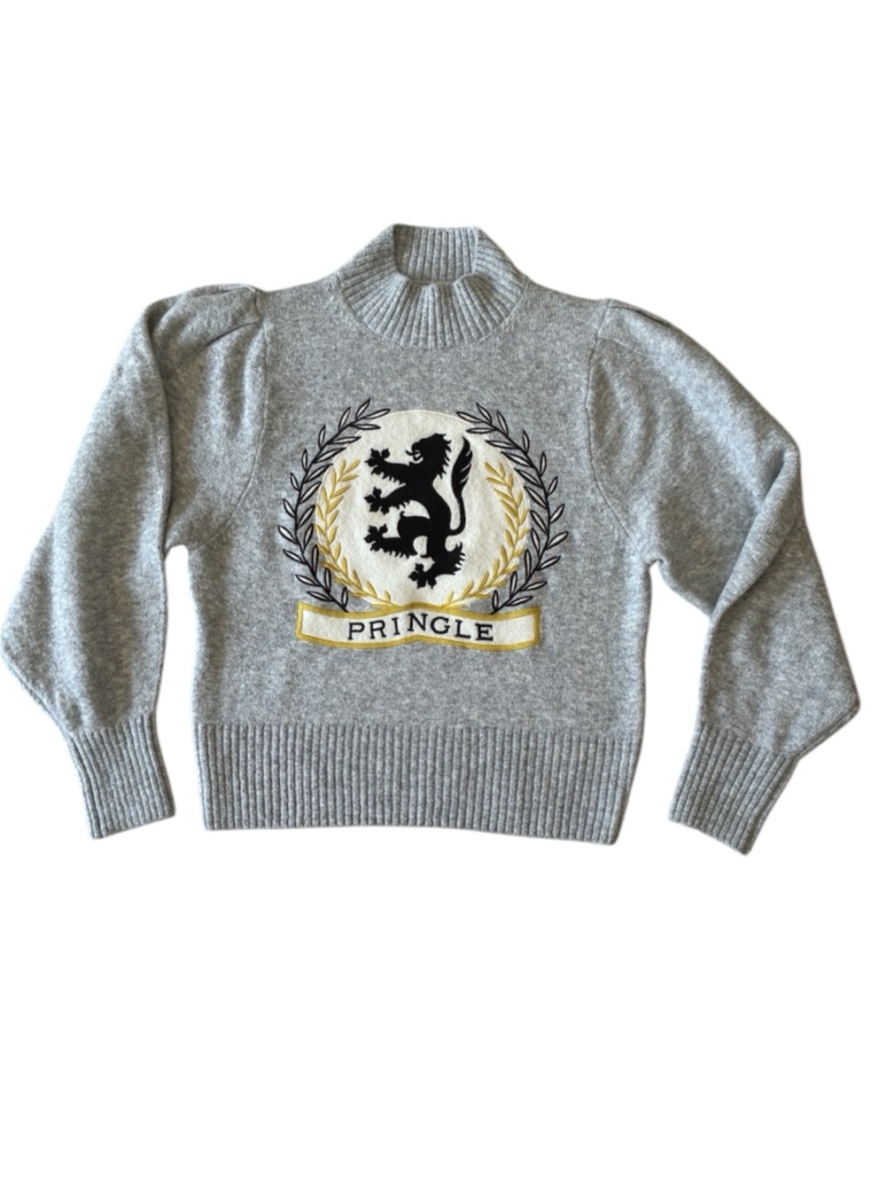 Pringle of Scotland x H&M Women’s Gray Lion Logo Sweater Size Medium